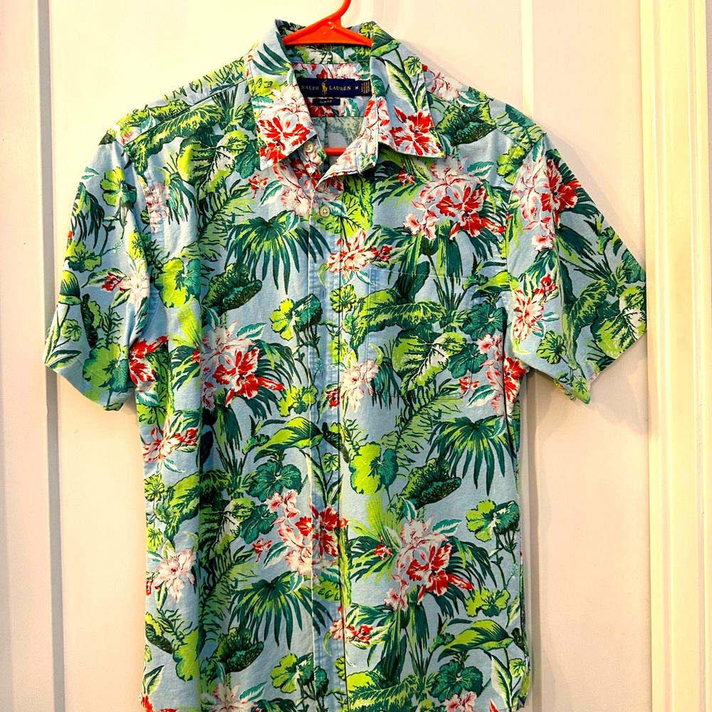 Ralph Lauren slim fit men’s medium floral button down.